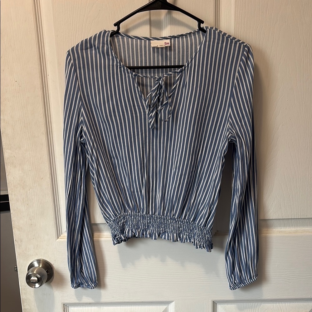 Blue Striped Women's Top